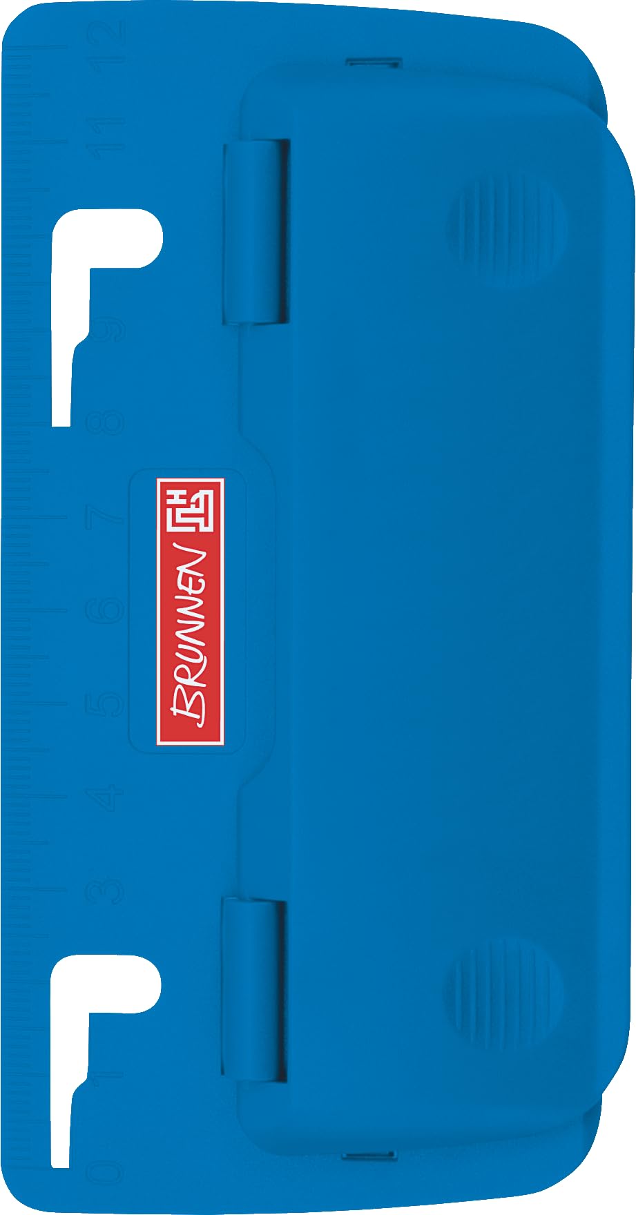 Brunnen Colour Code 102065033, Pocket Hole Punch for Filing (Includes Ruler Marking and Hold Down Function), Blue/Azur Blue.