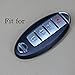 2Pcs XUHANG Sillicone key fob Skin key Cover Remote Case Protector Shell for Nissan Teana Murano Maxima Pathfinder Rogue Versa 370Z Sentra Altima Smart Remote 4 Button Black