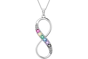 Aurora Tears LGBT Infinity Love Pendant Women 925 Sterling Silver Gay Pride Pendant Crystal Rainbow Stone Jewelry Cubic Zirconia Gift DP0164F