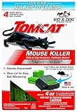 Tomcat Mouse Killer Child & Dog Resistant Refillable Station, Includes 1 Station with 4, 1-oz. Baits - Use Indoors & Outdoors to Kill Mice