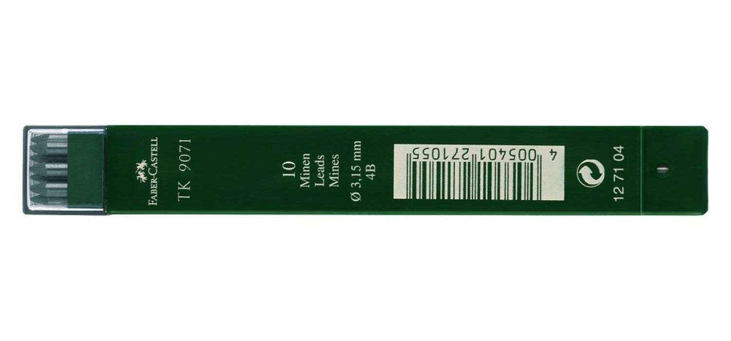 Faber-Castell TK9071 3.15mm 4B Leads (Pack of 10)