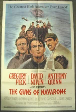 GUNS OF NAVARONE / ORIGINAL U.S. 1-SHEET MOVIE POSTER ( GREGORY PECK