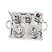 MonkeyJack 10 Pieces Silver Alloy Tea Lid Pot Cups Tray Set for 1:12 Dollhouse Miniatures Doll Home Furniture Decoration