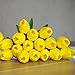 SHINE-CO LIGHTING Artificial Tulips 10Pcs Real Touch Fake Tulips PU Flower Arrangement Bouquets for Home Party Decoration (Yellow)