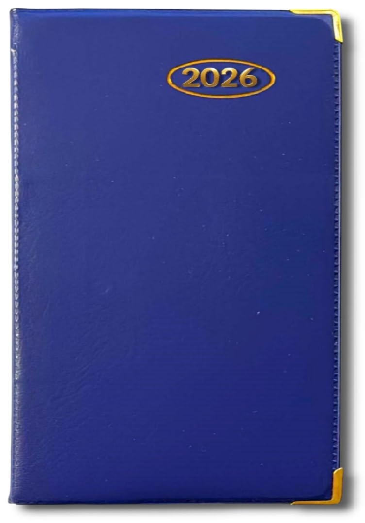 PaulStore 2026 DIARY POCKET SMALL WEEK TO VIEW WITH METAL EDGE (Blue)