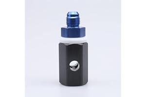 AC PERFORMANCE -8 AN Male Flare Fuel Cell Roll Over Valve Aluminum AN8 Rollover Valve Tank Mounted Fitting Adapter Black and Blue Anodized
