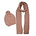 HANERDUN Women Girls Fashion Winter Warm Knitted Hat Beanie Hat Scarf Set