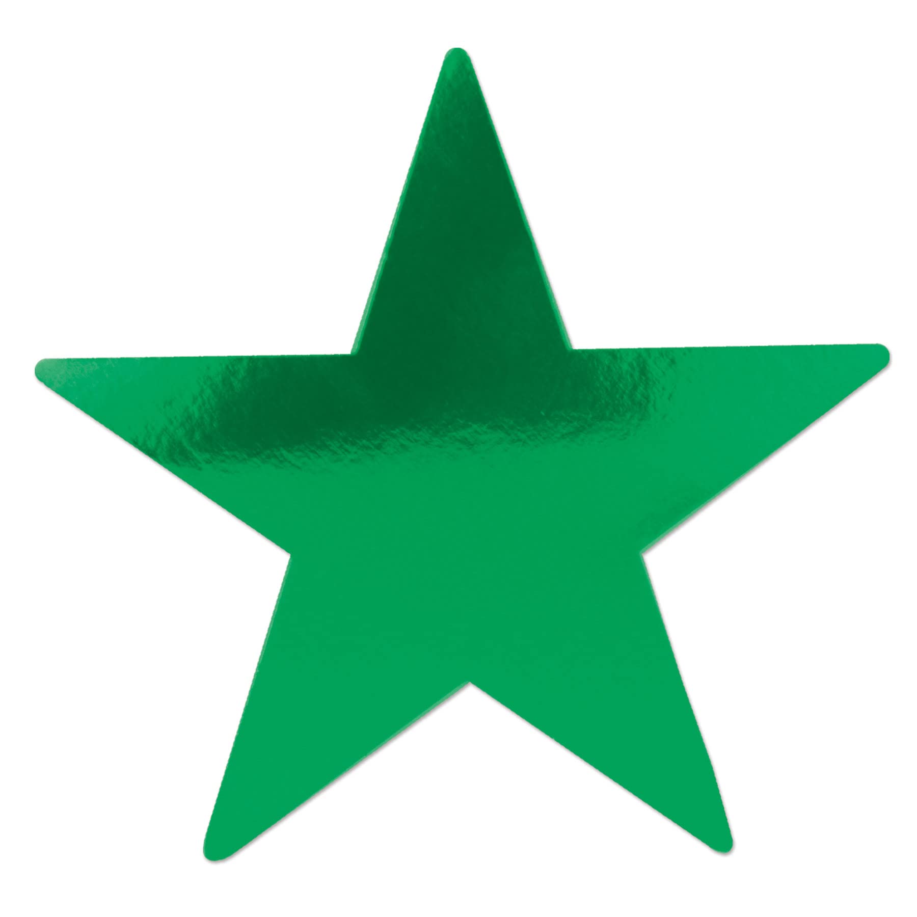 Beistle 72-Pack Foil Green Star Cutouts, Party Decorations for Festive Occasions, Celebrations, & Events, Starry Theme Decor for Wall & Table, 5”