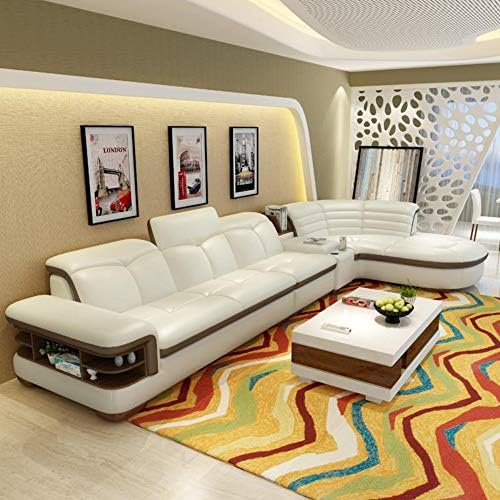 My Aashis Luxury (2 seat 1 arm+Lounge) Modern Bonded Leather Corner Sofa with l Shape