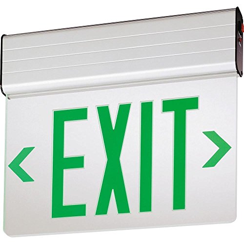 Lithonia Lighting EDG 1 G EL M6 Aluminum LED Emergency Exit Sign