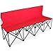 Crown Sporting Goods 6-Foot Portable Folding 4 Seat Bench with Seat Backs & Carry Bag – Great Team Bench for Soccer & Football Sidelines, Tailgating, Camping & Events