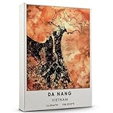 Da Nang Map Poster, Vietnam Map Art Poster, Map