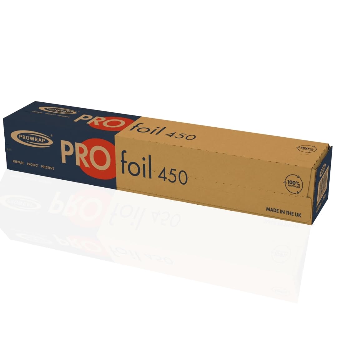 PROWRAP Essential Catering Aluminium Foil Great for Home & Professional Catering Kitchen | Extra Wide 450mm x 75m | Single Rol