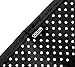 Hanging Toiletry Bag for Women ODESSA. Ideal for Storing Cosmetics, Makeup and Jewelry in an Organized Way. Large Size, Various Compartments. Black with White Polka Dots.