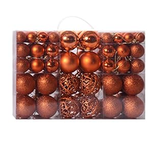 Bal 100 stks Ornament Party Woondecoratie Gift Bauble Opknoping tmas(Brons)