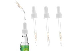 JAYOBGO Glass Dropper Pipettes Compatible with Soda Stream Bubly Drops Flavors, 3PCS Flavoring Dropper 1ML Pipette with Graduated Dropper for Soda Stream Bubly Bottle