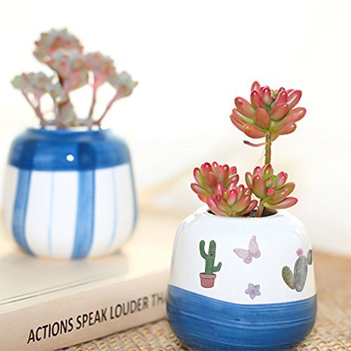 Decorative Succulent Plant Paper Stickers, Leaves Washi Tape, Scrapbooking Sticker for Label Diary Stationery DIY Album Stickers