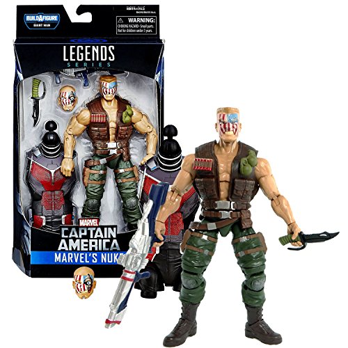 Hasbro Year 2015 Marvel Legends Giant Man Series 7 Inch Tall Figure - MARVEL'S NUKE with Extra Head, Combat Knife, Rifle and Giant Man's Abdomen