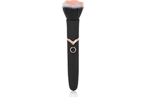DIOCHE Powered Electric Makeup Brush Loose Powder Brush 10 Gears Vibration Electric Massage Brush for Makeup Blending Contouring Airbrush Finish, Black
