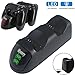 Mystery Best Charger Dock Stand Base Dual Charging Station for Playstation 4 Dual Shock Wireless PS4/ Slim/ Pro Controller with Dual USB HUB Charger Ports & LED Indicator Black - 1 YEAR WARRANTY