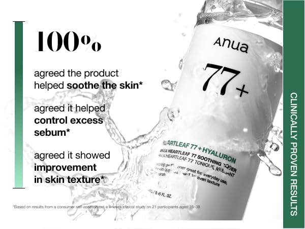 Anua Heartleaf 77 Soothing Toner I pH 5.5 Trouble Care, Calming Skin, Refreshing, Hydrating, Purifying, Cruelty Free, Vegan,(250ml / 8.45 fl.oz.)