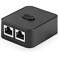 Binardat Gigabit Network Switcher, Passive Ethernet Selector, in/Out to A or B Network, Bidirectional Manual Switcher, No Power Required