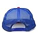 Flat Billed Trucker Cap with Mesh Back in Red White Royal