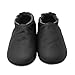 YALION Baby Boys Girls Shoes Crawling Slipper Toddler Infant Soft Leather First Walking Moccs(Black,12-18 Months)