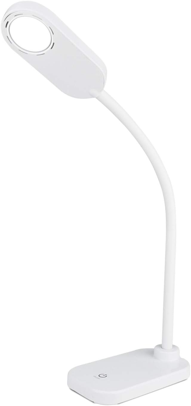 Xtralite LED Desk Lamp with Flexible Gooseneck, Touch Sensitive On/Off Switch with 1.5m Micro USB Cable, 5000K - 180 Lumens