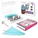 Cake Decorating supplies kit 30 pcs - 26 baking tips in Storage Case-Flower nail- ONLY KIT with FREE eBOOK-silicone pastry bag, Coupler and “how to use” guide for Cakes Cupcakes.