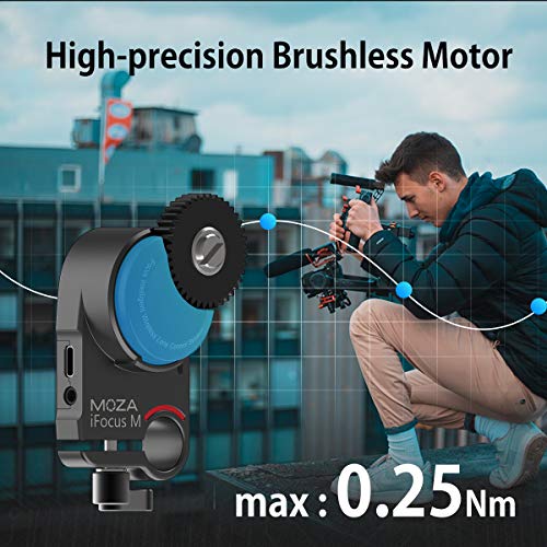 MOZA iFocus-M Follow Focus Motor, Wireless Controller for MOZA Air 2, AirCross 2 3-Axis Handheld Gimbal Stabilizer, Wireless Lens Control System for DSLRs Mirrorless Cameras