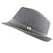 The Hat Depot Light Weight Classic Soft Cool Mesh Crushable Fedora Sun hat (L/XL, Grey)