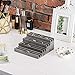 MyGift 4-Tier Rustic Grey Wood Ring Display Tray, Retail Jewelry Organizer