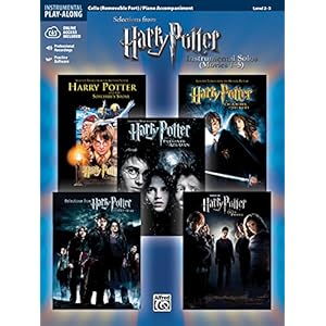 Harry Potter Instrumental Solos for Strings (Movies 1-5), Cello Book & Online Audio/Software, Level 2-3 Cello / Piano…