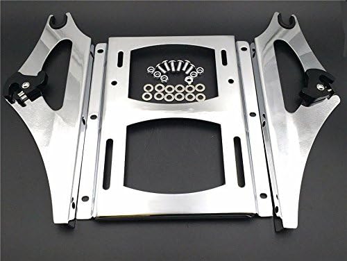 HTT Motorcycle Chrome Detachable Tour-Pak Mounting Bracket Fender Luggage Rack Shelf For 2007-2015 HD Touring FLHRFLHRC FLHT FLHX FLTR FLTRX FLHRSE5 FLHXSE FLTRSE3 FLTRXSE