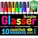 Liquid Chalk Markers Fine Tip (3 mm) set of 10 & 16 Chalkboard Labels