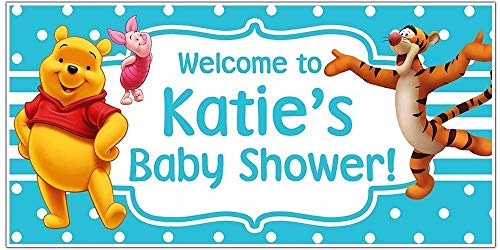 Amazon Com Winnie The Pooh Baby Shower Banner Personalized Party