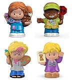 Set of 4: Fisher-Price Little People Singles - Artist, Librarian, Veterinarian, Crossing Guard
