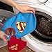 Bumkins Bib for Girl or Boy, Baby and Toddler for 6-24 Months, Essential Must Have for Eating, Feeding, Baby Led Weaning, Mess Saving Waterproof Soft Fabric, SuperBib with Cape, Superman DC Comics