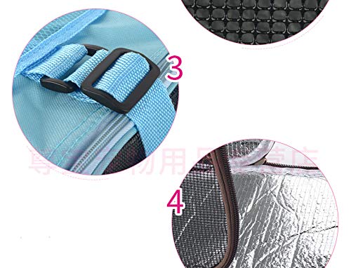 Misyue Small Animal Carrier Bag - Portable Breathable Outgoing Bag for Guinea Pig Hedgehog Squirrel Chinchilla and Other Similar Sized Animal Less Than 11 Pounds(Blue) - Thumbnail 4