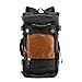 HUKOER 4 in 1 Canvas Lantop Backpack & Handbag & Vintage Messenger Bag & Luggage Bag 35L Capacity Multifunction Rucksack for Travel/ Hiking/ Camping/ Trip