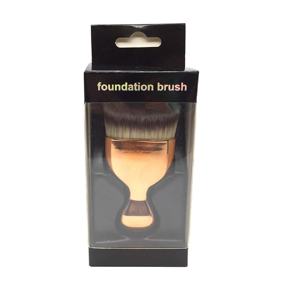 OUO Kabuki Foundation Brush, Flat Top Powder Makeup Brush, Premium Quality Synthetic Dense Bristles Face Make Up Tool For Blending Liquid Cream or Flawless Powder Cosmetics - Buffing, Stippling (A): Beauty