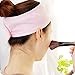 Women's Adjustable Elastic Wash Face Makeup SPA Stretch Headband Pink