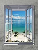APPLEpie Beach Window Poster High Definition Posters Standard Size 24 x 18 inch