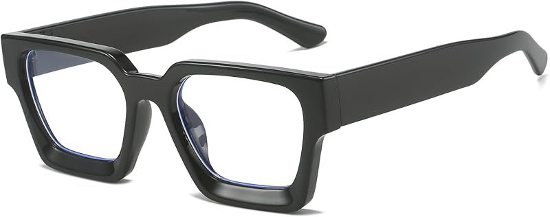 YAMEIZE Blue Light Blocking Glasses Square Eyeglasses for Men & Women