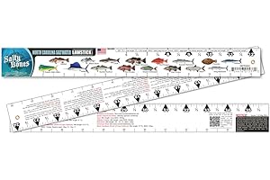 Salty Bones North Carolina Saltwater Lawstick - 36" Folding Fishing Ruler - Made in The USA - Newest Version