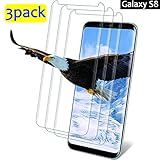 Samsung Galaxy S8 Screen Protector, (3 PACK) Case Friendly Bubble-Free Anti-Scratch Film (Full Cover)-HD Clear
