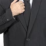 YOU LOOK UGLY TODAY Men's Black Solid Color Bachelor Party Suit X-Large