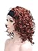 Kalyss 3/4 Half Wig Women's Short Ful Curly Premium Synthetic Hair Wig with Black Headband (Fox Red)