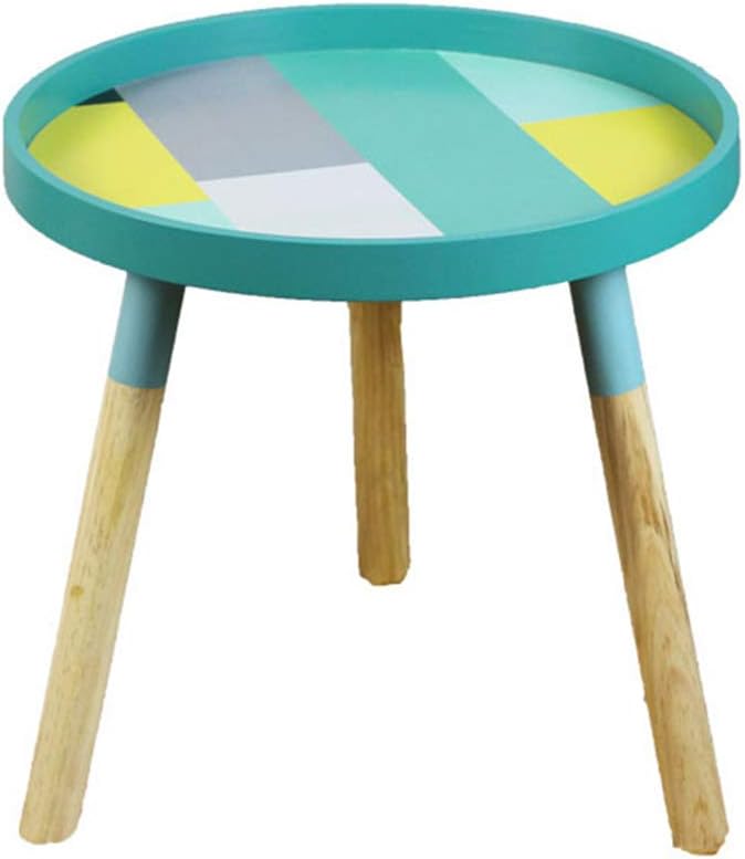 lijunjp Small Round Solid wood Side Table with 3 Leg Pine Wood Stand, Nesting Coffee End Tables Modern Furniture, for Living Room Balcony Home and Office